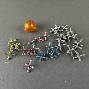 Unbranded Vintage Metal Jax Game Set Kids OS Multicolor Good Classic Toy